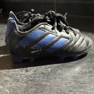 Adidas Kids Black and Blue Soccer Cleats